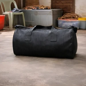 Upcycled Car Seat Belt Duffle Bag