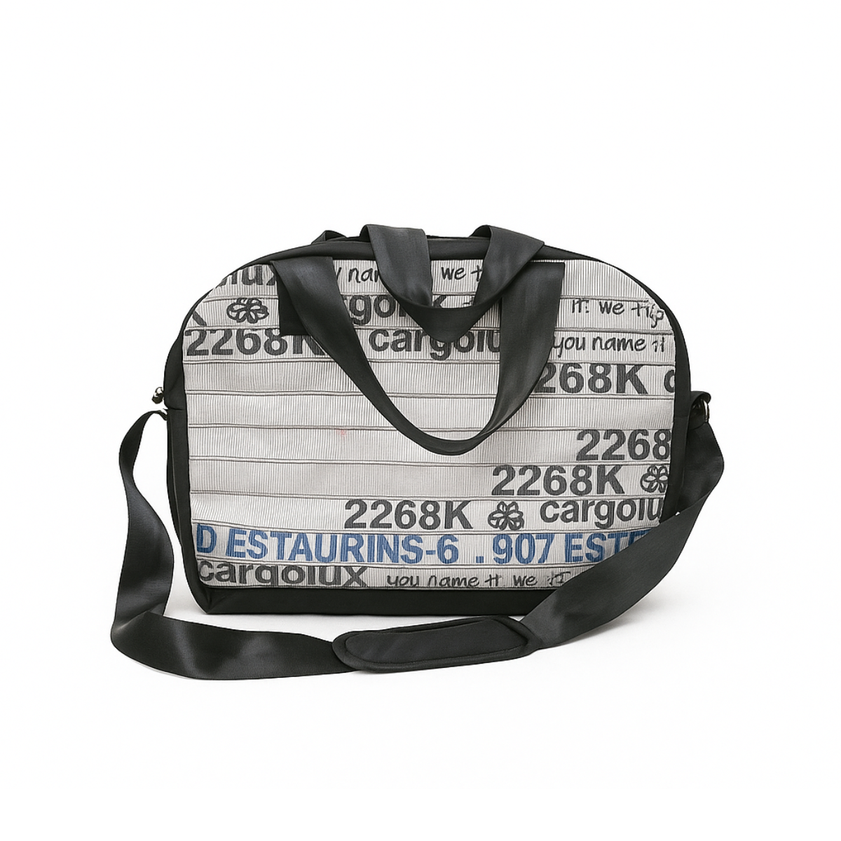 Upcycled Shipping Belt Laptop Bag