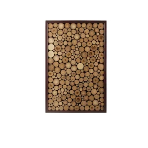 A wooden wall panel