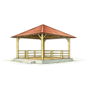 Bamboo Gazebo - Square