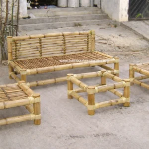 Bamboo Sofa Set - Pebble