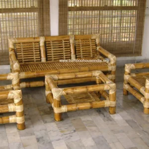 Bamboo 3-Seater Sofa Set