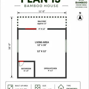 Bamboo house - Plan 13